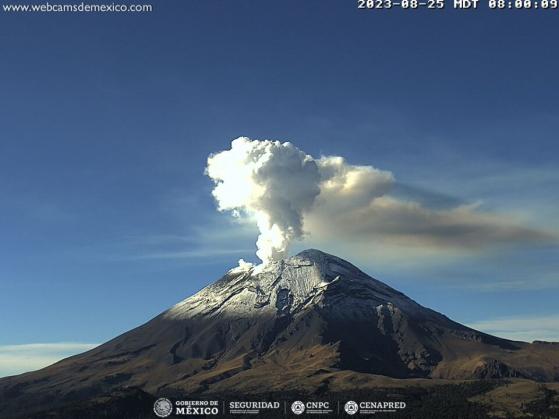 Popocatépetl incrementa en su actividad al registrar más de 100 exhalaciones