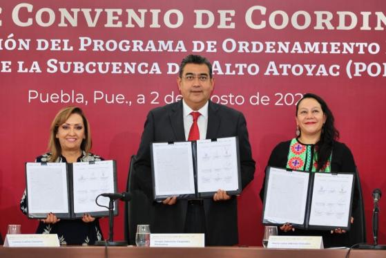 Firman Tlaxcala, Puebla y SEMARNAT convenio en materia de medio ambiente