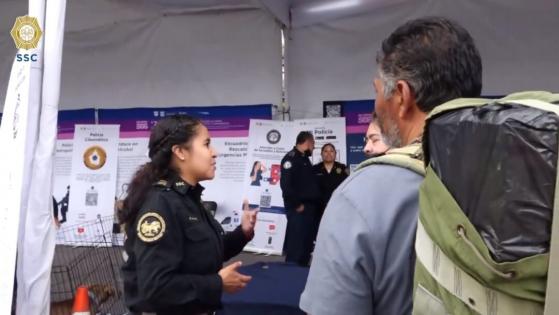 SSC participó en la Feria de la Seguridad celebrada en el Zócalo de la CDMX