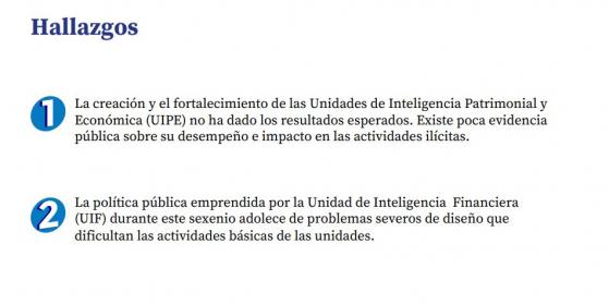 Unidades de Inteligencia, sin resultados en combate contra estructuras económicas de grupos criminales: ONC