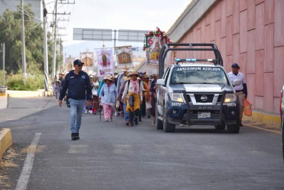 Esfuerzos coordinados apoyan avance de peregrinos serranos al Tepeyac