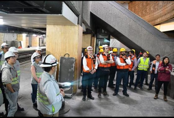 Supervisan avances en la modernización de la Línea 1 del Metro