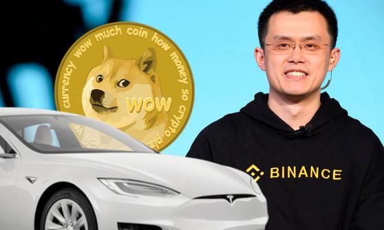 CEO de Binance organiza concurso para regalar un Tesla y 50,000 dólares en dogecoin
