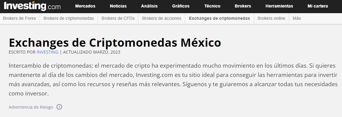 Mejores brokers de criptomonedas de México