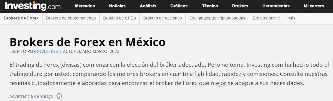 Mejores brokers de forex de  México
