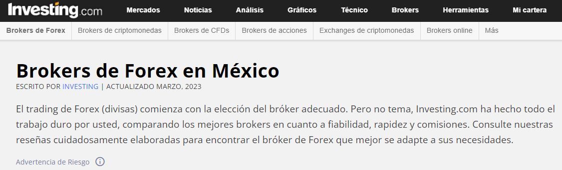 Mejores brokers de México